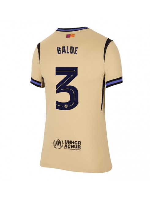 Ženski Nogometna dresi replika Barcelona Alejandro Balde #3 Gostujoči 2025-26 Kratek rokav Ženski Nogometna dresi replika Barcelona Alejandro Balde #3 Gostujoči 2025-26 Kratek rokav